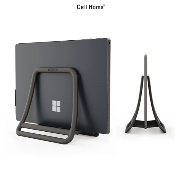 Bàn làm việc gọn gàng hơn hẳn khi giá đỡ laptop/iPad đứng chống trượt vừa vặn trong không gian.
