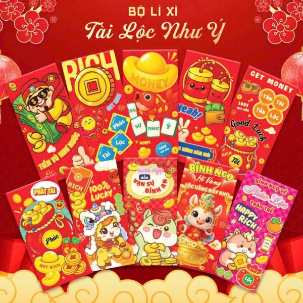 Bao lì xì rực rỡ năm 2026 khiến bữa tiệc Tết bận rộn hơn vì việc chuẩn bị an toàn
