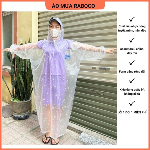 Bất ngờ khi áo mưa bông tuyết mềm dẻo không giữ nhiệt trong những cơn mưa gió mạnh