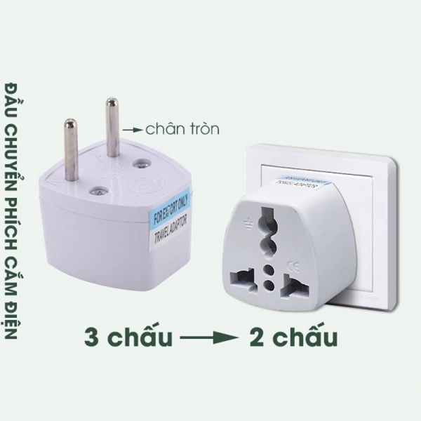 Bất ngờ khi bộ chuyển đổi phích cắm 3 chân sang 2 chân gây mất ổn định nguồn 220V