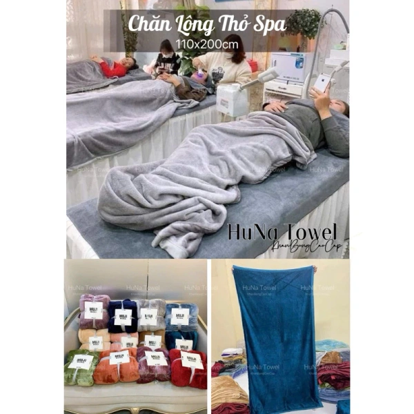 Bất ngờ khi chiếc chăn đắp lông thỏ dày giữ ấm suốt cả mùa lạnh trong spa, gia đình và văn phòng