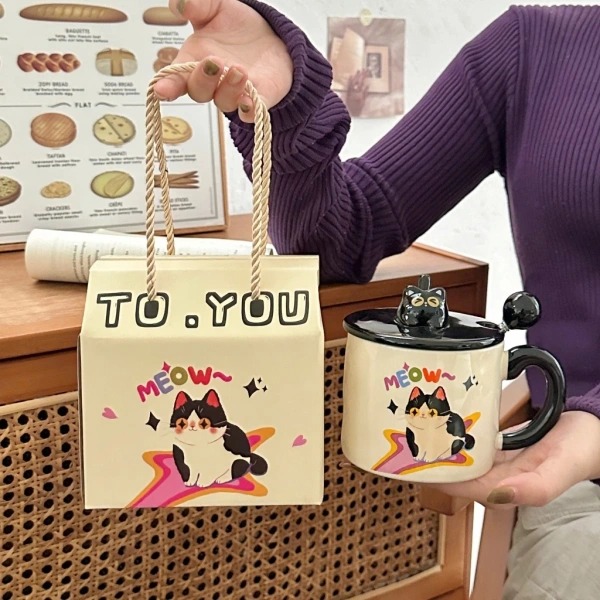 Bất ngờ khi cốc sứ hình mèo 400ml giữ nhiệt lâu hơn dự tính, khiến mình lãng quên mua bình giữ ấm