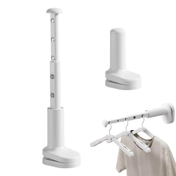 Bất ngờ khi giá treo quần áo gấp mini lại giải quyết vấn đề không gian chật hẹp trong phòng tắm.