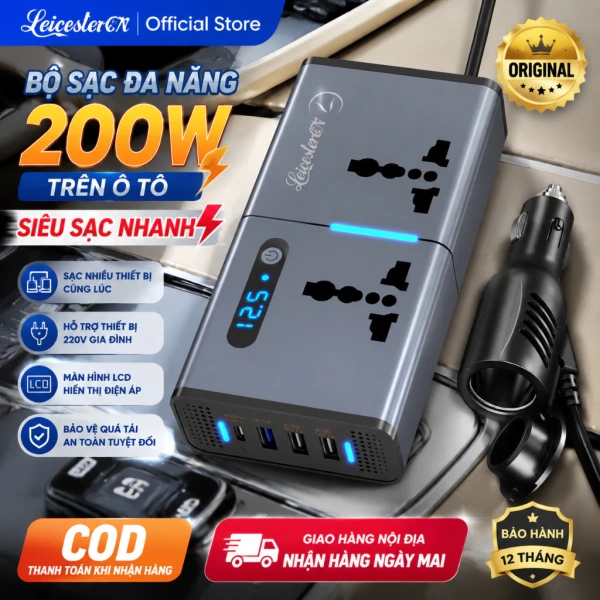 Biến tần 200W 12V‑220V cho ô tô: Khi cắm USB trong xe lại gặp những rào cản không ngờ