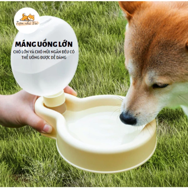 Bình nước du lịch cỡ lớn cho chó có vẻ tiện lợi, nhưng thực tế lại chiếm quá nhiều không gian trong túi dã ngoại