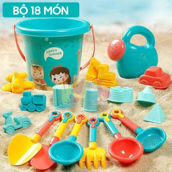 Bộ đồ chơi xúc cát cho bé đi biển: Khi vịt vàng và vịt xanh lại khiến cát bám vào quần áo gây khó chịu