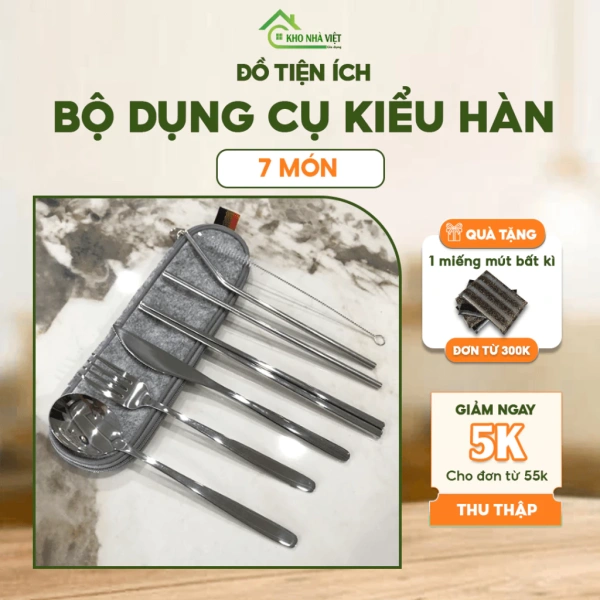 Bộ dụng cụ bàn ăn inox 304 kiểu Hàn Quốc: độ bền cao đôi khi khiến việc vệ sinh trở nên bất ngờ khó khăn