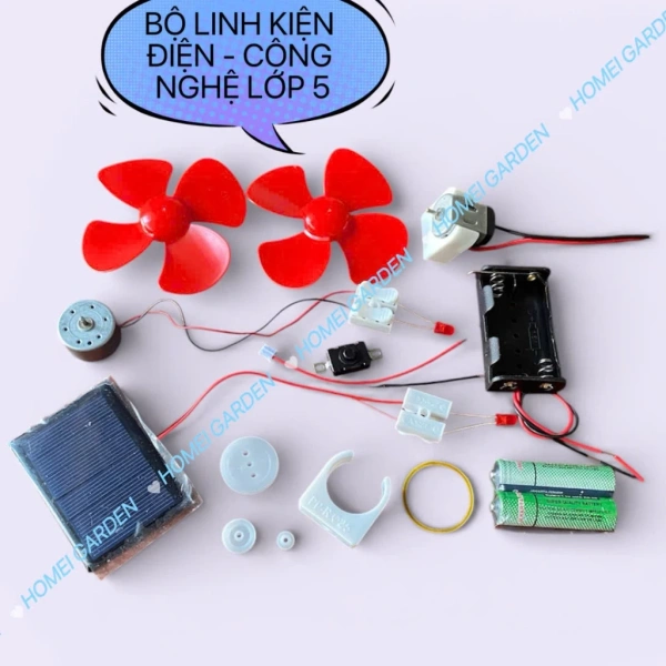 Bộ linh kiện STEM lớp 5 – Khi mong muốn tạo mô hình động cơ gặp khó khăn thực tế với việc lắp ráp pin và công tắc.