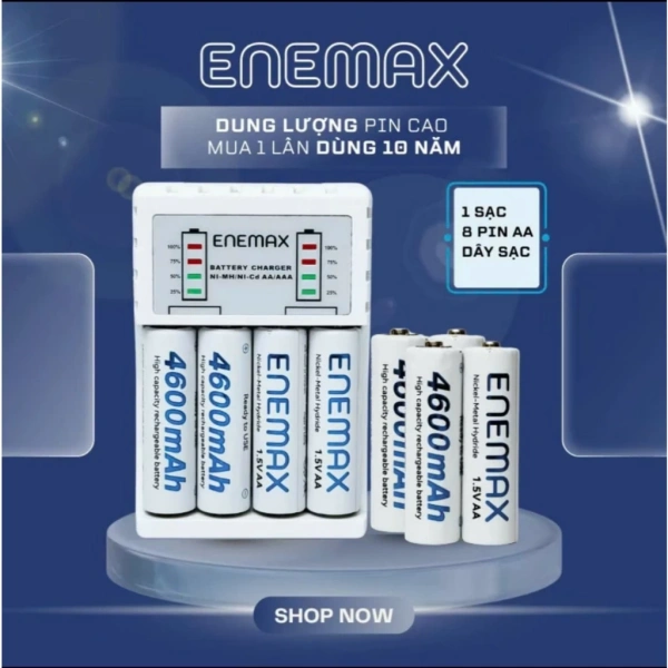 Bộ pin sạc AA 4600mAh tự ngắt: Tiết kiệm năng lượng thực sự hơn mong đợi