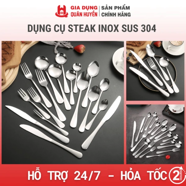 Cảm giác ăn bữa tiệc thay đổi khi chuyển sang bộ dao, nĩa, muỗng inox chất lượng cao