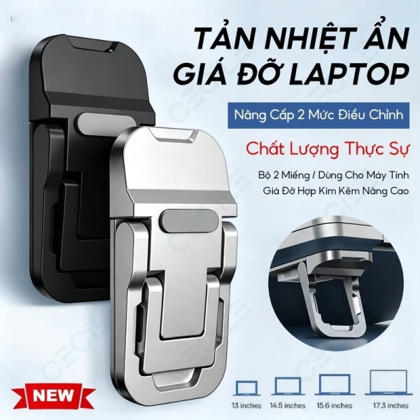 Cảm giác cổ nhẹ nhàng hơn khi làm việc giờ dài nhờ đế tản nhiệt nhôm cho laptop.