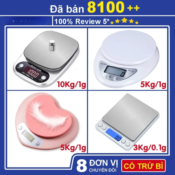 Cân điện tử mini trong bếp: Khi sai lệch 1 g khiến bánh không đạt độ phồng mong muốn