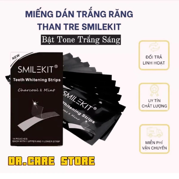 Cân nhắc giữa hứa hẹn trắng nhanh và cảm giác nhạy cảm khi dùng miếng dán trắng răng chứa than tre và bạc hà.