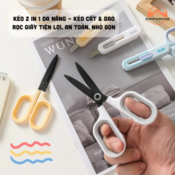 Cắt giấy nhanh với kéo đa năng có dao ẩn – Khi sự tiện lợi lại ẩn chứa rủi ro cho tay