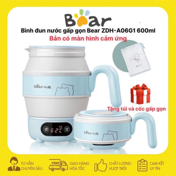 Chỉ khi nhiệt độ đạt mức tối thiểu, tính năng khử clo trên bình đun nước gấp gọn màn hình cảm ứng mới phát huy hiệu quả​
