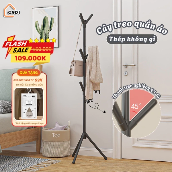 Chi tiết khóa không bật của giá treo thép không gỉ thường bị bỏ qua, dẫn đến áo và túi rủi ro rơi rụng