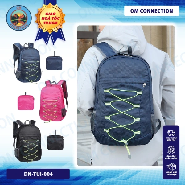 Chi tiết nhỏ của balo nam nữ xếp gọn chống nước thường bị bỏ qua cho đến lúc mưa bất ngờ