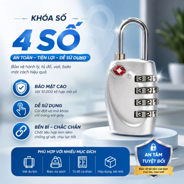 Chi tiết nhỏ: việc thay đổi mã 4 chữ số trên khóa TSA thực sự giảm rủi ro mất an toàn hành lý hơn bạn nghĩ