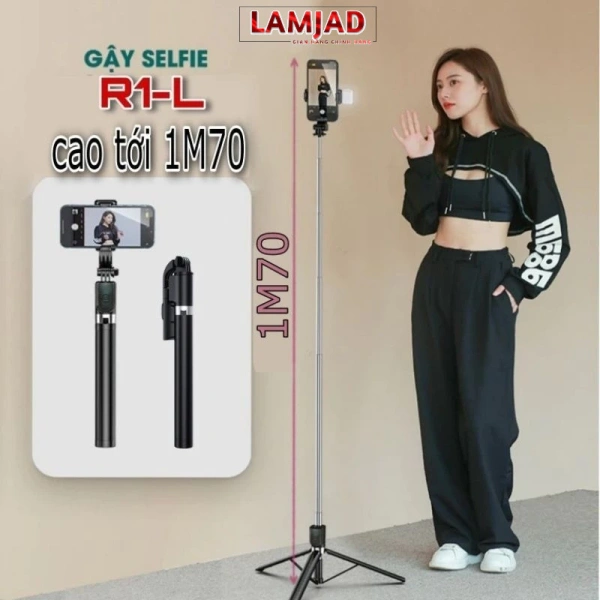 Chiều cao 1m7 của gậy chụp hình 3 chân thường khiến người dùng phải sáng tạo để chụp góc thấp hiệu quả.
