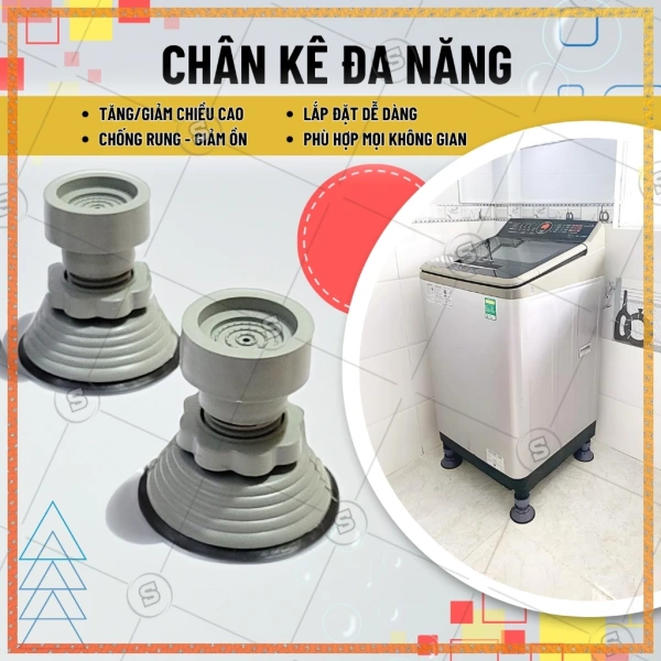 Chiều cao điều chỉnh của chân kê đa năng là chìa khóa giảm rung hiệu quả cho máy giặt và tủ lạnh