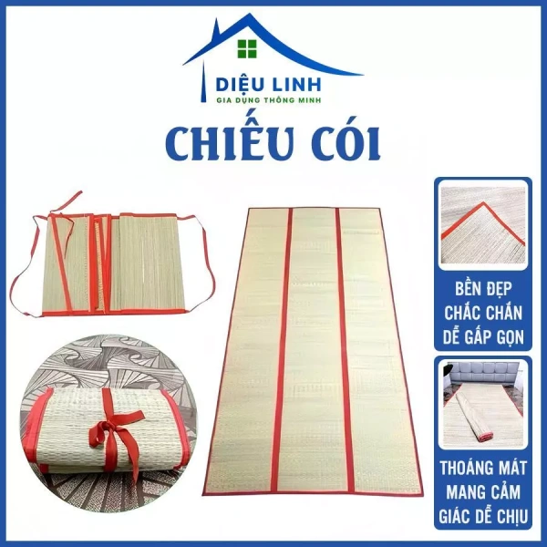 Chiếu cối xếp truyền thống mang lại cảm giác mát lạnh ban đêm nhưng dễ bị nhăn nếu không lưu trữ đúng cách