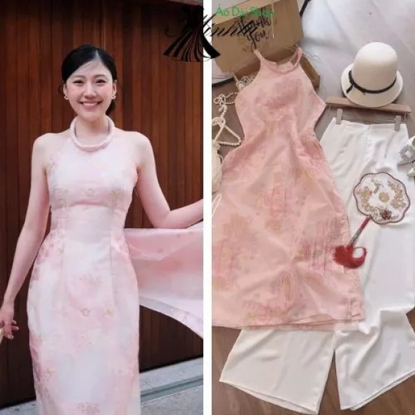 Có nên chọn áo dài cách tân cổ yếm đỏ kèm chân váy midi lụa cho bữa tiệc Tết để vừa truyền thống vừa thoải mái?