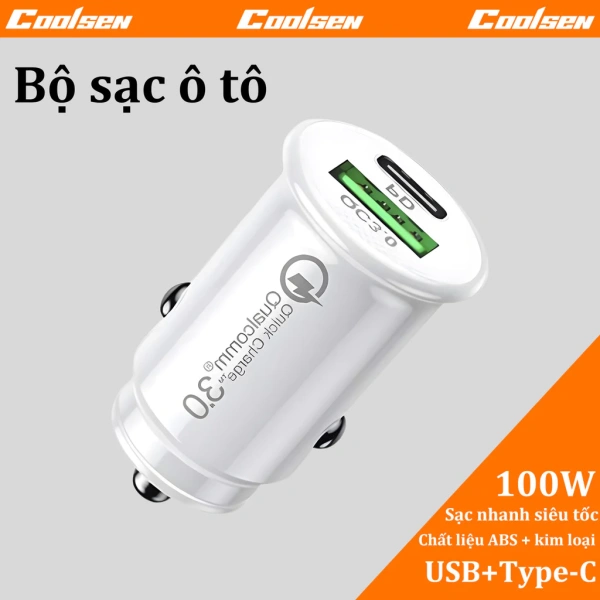 cốc sạc nhanh PD30W Type‑C trên ô tô biến mỗi lần dừng lại thành khoảnh khắc sạc pin nhanh hơn mong đợi