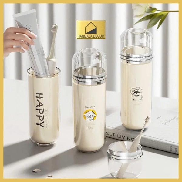 Cốc suc miệng du lịch và hộp đựng bàn chải: tiện lợi cho hành trình, nhưng rò rỉ khi không đóng kín thường bị bỏ qua