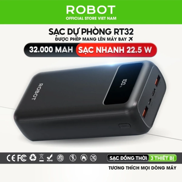 Công suất 22.5W trong pin sạc dự phòng 30.000 mAh là yếu tố khiến ngày dài di chuyển không còn lo lắng sạc lại