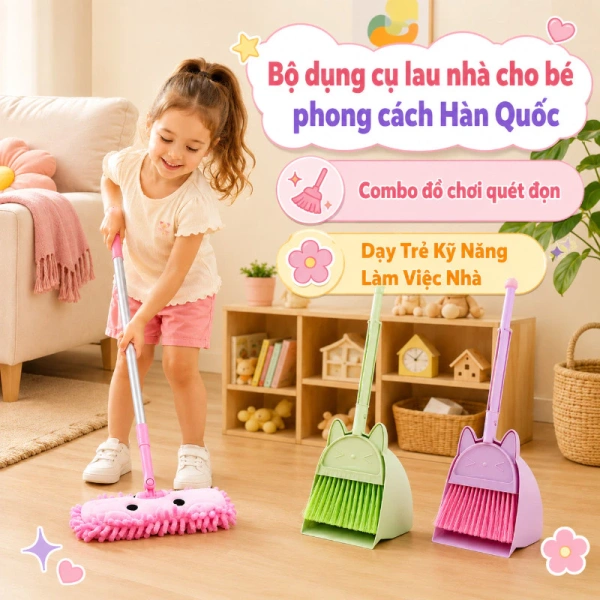 Đôi khi, bộ dụng cụ dọn dẹp mini cho bé lại trở thành nguồn tranh cãi bất ngờ trong gia đình