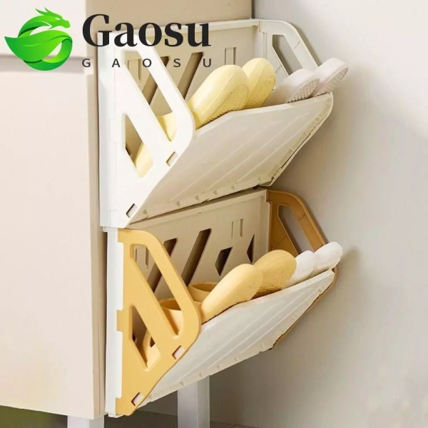 Giá để giày treo tường bằng nhựa không đục lỗ giúp phòng tắm tiết kiệm không gian một cách bất ngờ