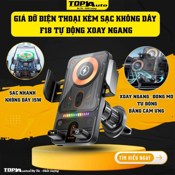 Giá đỡ điện thoại gắn cửa gió tự động xoay khiến việc quan sát giao thông trong xe trở nên suôn sẻ hơn