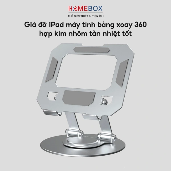 Giá đỡ iPad gập gọn 360° khiến những buổi họp trực tuyến dài không còn gây mỏi tay