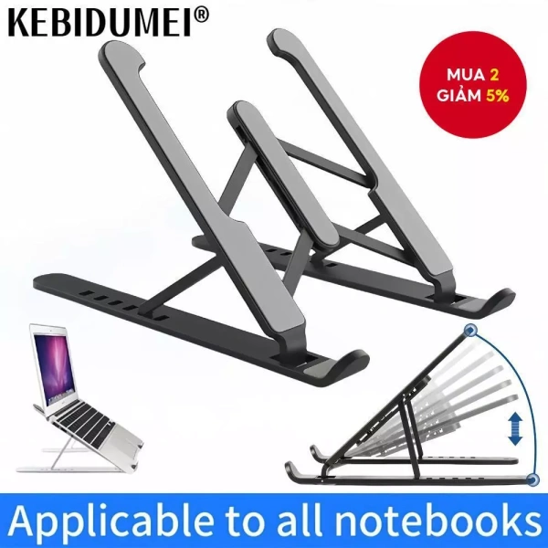 Giá đỡ laptop gập gọn khiến không gian làm việc tại quán cà phê bớt gò bó