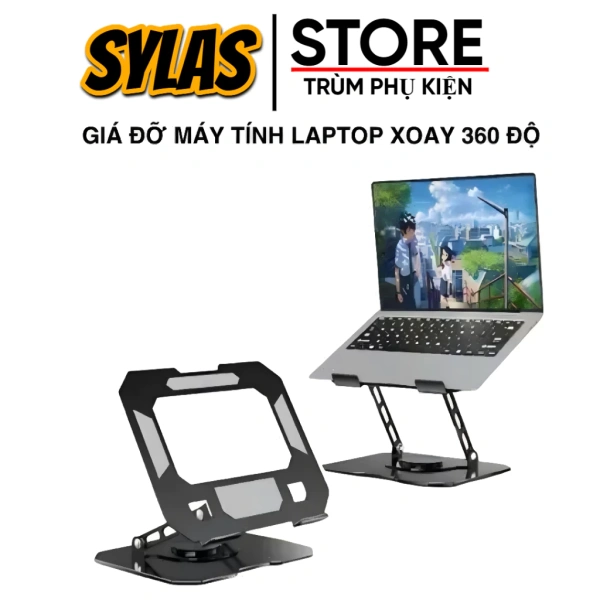 Giá đỡ laptop xoay 360 độ giảm mỏi cổ, nhưng lại làm bàn làm việc trở nên chật hẹp hơn
