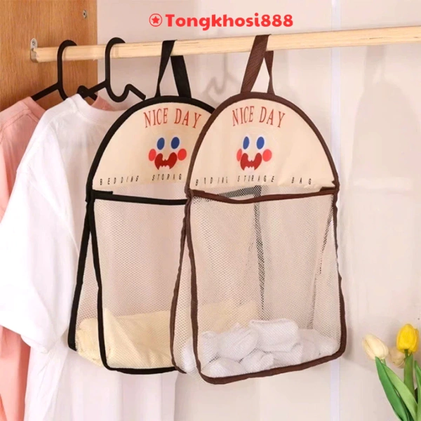 Gian phòng trở nên ngăn nắp hơn nhờ túi lưới treo đa năng cho đồ lót và phụ kiện cá nhân