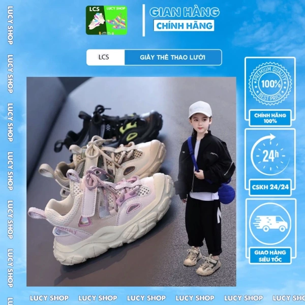 Giày lưới thoáng khí cho bé thích hợp đi biển, nhưng đế mềm lại có thể gây trượt khi leo dốc