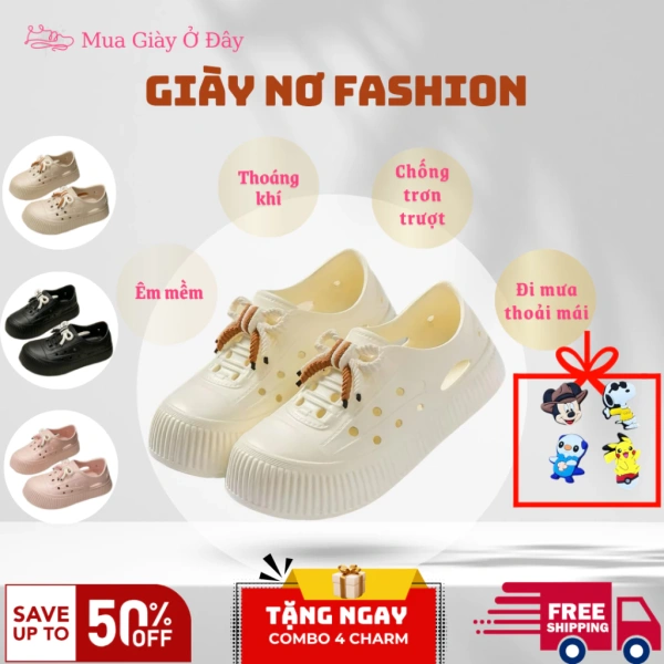 Giày nhựa lỗ nhẹ và thoáng khí khiến những giờ làm việc kéo dài không còn là gánh nặng cho chân.