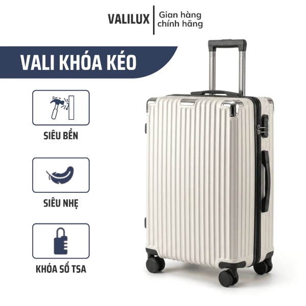 Góc kim loại trên vali du lịch bằng nhựa ABS chính là yếu tố quyết định độ chịu lực khi va chạm