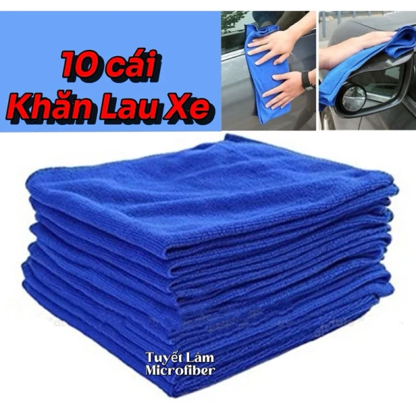 Khăn lau xe microfiber mềm mịn không sổ lông hứa hẹn sạch nhanh, nhưng vết nước li ti vẫn lộ sau lần lau đầu