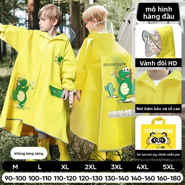 Khi áo mưa trẻ em có vành phản quang bảo vệ cả balo, bố mẹ mới hiểu tại sao ngày mưa không còn là nỗi lo.