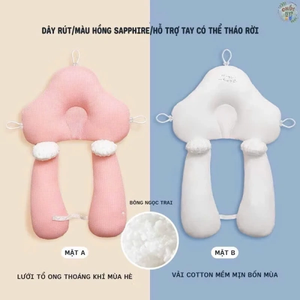 Khi bố mẹ tưởng gối chữ U chỉ giữ đầu bé, nhưng thực tế nó còn giảm giật mình suốt đêm