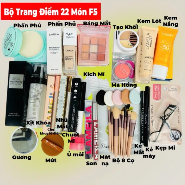 Khi bộ trang điểm đa dạng 12‑22 món khiến mỗi bước trang điểm trở nên phức tạp hơn so với mong đợi