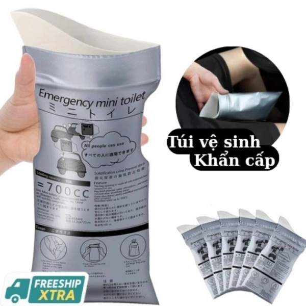 Khi chuyến hành trình kéo dài không có nhà vệ sinh, một túi vệ sinh khẩn cấp lại trở thành người bạn không thể thiếu