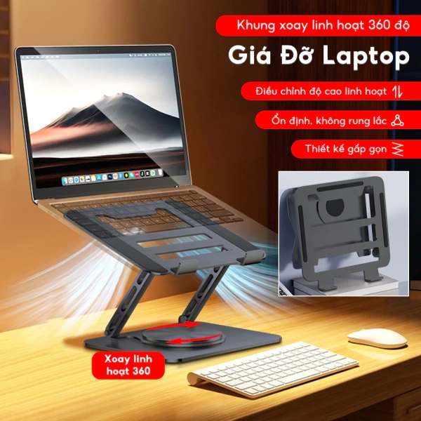 Khi đặt laptop, Macbook hay iPad lên giá đỡ công thái học, cơn đau cổ sau những giờ làm việc kéo dài bỗng tan biến.