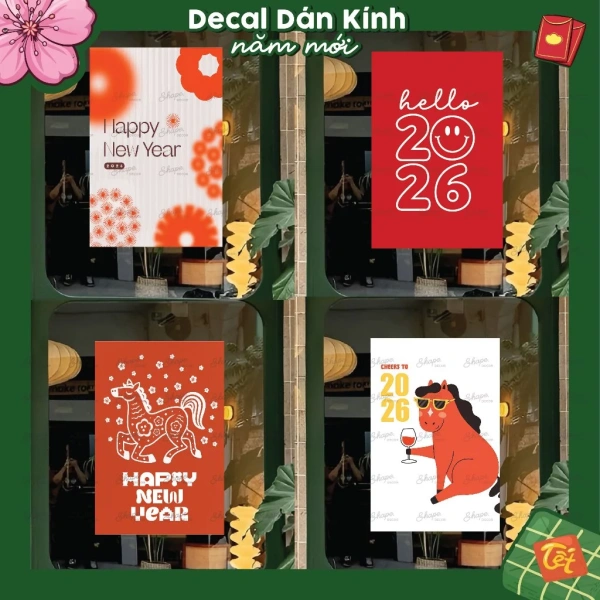 Khi decal dán kính Tết 2026 làm bức tường trở nên rực rỡ, cách dán lại lộ ra những sai lầm trong bố trí nội thất