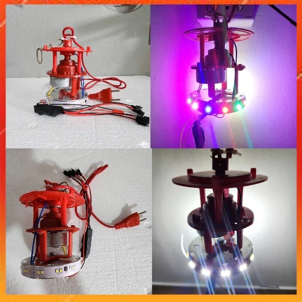 Khi đèn lồng tự xoay 360 độ làm bớt những góc tối trong phòng khách, không gian trở nên đồng đều và ấm áp hơn.