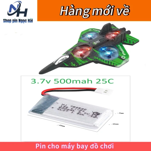 Khi mạch bảo vệ ngăn dòng xả 25A, pin 3.7V 500mAh khiến đồ chơi máy bay điều khiển mất sức mạnh bất ngờ
