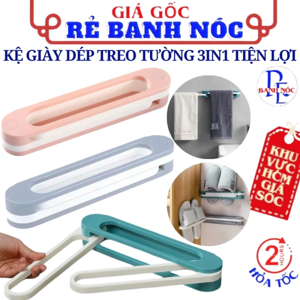 Khi một kệ dán tường 3 trong 1 biến góc phòng chật hẹp thành kho chứa giày dép và khăn gọn gàng