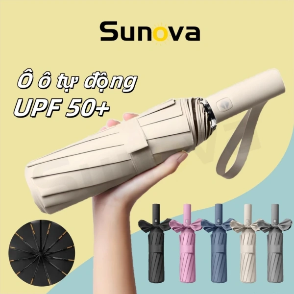 Khi ô gấp tự động bảo vệ tia UV lại để lộ kẽ hở cho gió mạnh trong những buổi chiều mưa